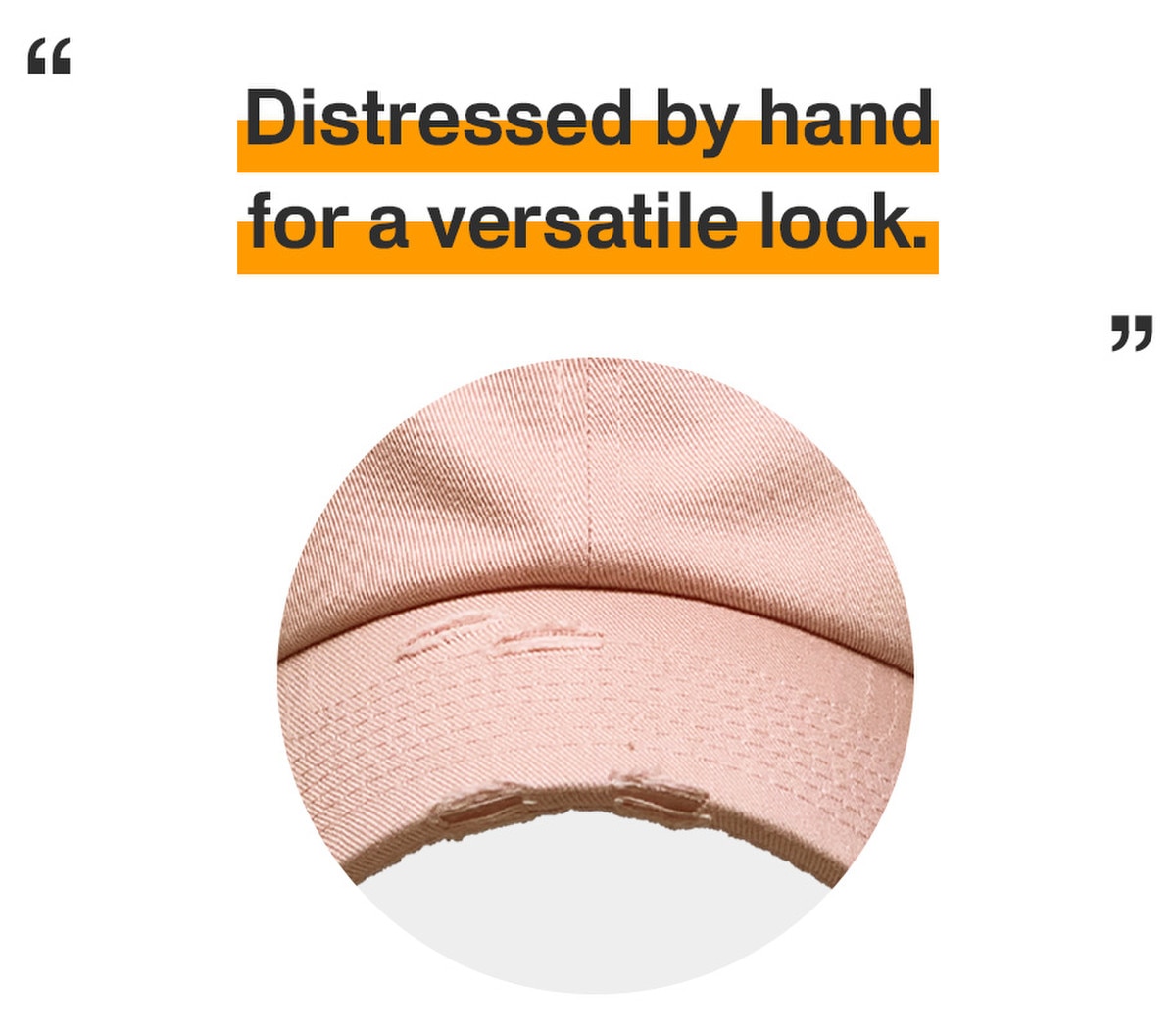 Rose Distressed Vintage Baseball Cap Front View